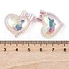 Transparent Epoxy Resin Heart with Bowknot Decoden Cabochons CRES-M034-07D-3