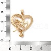 Mother's Day Electrophoresis Brass Micro Pave Cubic Zirconia Pendants KK-D061-07G-3