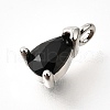 Brass Micro Pave Cubic Zirconia Pendants KK-D356-08H-P-2