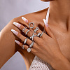 10Pcs Alloy Finger Rings Sets WG7802C-10-1