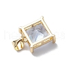 Brass Cubic Zirconia Pendants KK-E003-16G-2