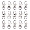 Platinum Plated Alloy Lobster Swivel Clasps For Key Ring PALLOY-E385-15P-1