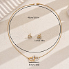 Stainless Steel Rhinestones Heart Necklace and Earrings Set for Women's Daily Wear FX3997-3