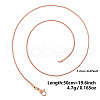 1.2MM Unisex 304 Stainless Steel Snake Chains Necklaces YO4082-8-1