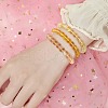 3Pcs Round Synthetic Moonstone Braided Bead Bracelets BJEW-SW00061-03-5