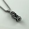 Punk Stainless Steel Pi Xiu Pendant Hip-hop Trendy Men Necklaces WA4144-4