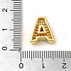 Brass Micro Pave Clear Cubic Zirconia Charms ZIRC-C009-01G-A-3