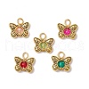 Spray Painted Crackle Glass  Beads Pendants PALLOY-JF03580-1