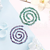 GOMAKERER 4 Strands 2 Styles Natural Amethyst & Green Aventurine Beads Strands G-GO0001-01-3