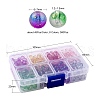360Pcs 8 Colors Frosted Spray Painted Glass Beads GLAA-YW0001-40-3