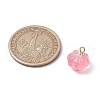 Transparent Spray Paint Glass Pendants PALLOY-JF03496-01-2