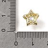 Brass Micro Pave Cubic Zirconia Beads KK-D379-01G-03-3