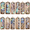 SUNNYCLUE 12Pcs Natural Paua Shell Pendants KK-SC0005-37-1