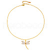 Dragonfly 316L Surgical Stainless Steel Crystal Rhinestone Pendant Necklaces for Women FS-WGEBED8-01-3
