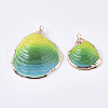 Electroplate Shell Pendants SSHEL-T008-31-2