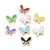 Plating Resin Butterfly Beads RESI-U007-03-1