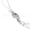 2Pcs 2 Colors Korean Waxed Polyester Cord Adjustable Bracelets BJEW-JB11590-4