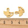 Ion Plating(IP) 304 Stainless Steel Charms STAS-S135-03G-3