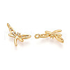 Brass Micro Pave Cubic Zirconia Charms KK-N261-74G-2