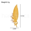 Feather Shape Alloy Brooches for Backpack Clothes PW-WG4EC9D-01-2