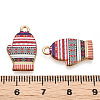 Winter Theme Alloy Printed Pendants PALLOY-D581-01F-3
