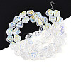 Transparency Electroplate Glass Beads Strands GLAA-T023-41A-01-2