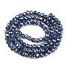 Electroplate Glass Beads Strands EGLA-A044-T4mm-B12-3