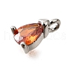 Brass Micro Pave Cubic Zirconia Pendants KK-D356-08F-P-2