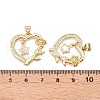Brass Micro Pave Clear Cubic Zirconia Pendants KK-N254-199G-3