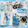Olycraft 72Pcs 9 Styles 3D Astronaut Theme Resin Cabochons RESI-OC0001-67-6