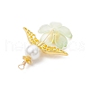Handmade Glass Seed Beaded Angel Pendants PALLOY-MZ00764-05-4