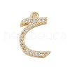 Rack Plating Brass Micro Pave Clear Cubic Zirconia Pendants KK-A224-03I-G-1
