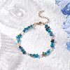 Natural Obsidian Chip Beaded Bracelets for Women BJEW-JB11742-09-1