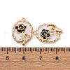 Brass Enamel Pendants KK-Z112-18G-02-3