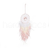 Iron Woven Web/Net with Feather Pendant Decorations AJEW-B017-08-1