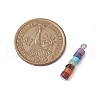 7 Chakra Mixed Gemstone Disc Beaded Pendants PALLOY-JF02743-01-2