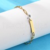 304 Stainless Steel Paperclip Chain Bracelets BJEW-A035-04G-02-4