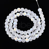 Frosted Imitation Jade Glass Beads Strands GLAA-T032-J6mm-MBB02-1