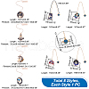   8Pcs 8 Style Alloy Enamel Astronaut Bookmark AJEW-PH0004-34-2