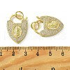 Brass Micro Pave Clear Cubic Zirconia Pendants KK-H472-41G-3