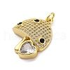 Brass Micro Pave Cubic Zirconia Pendants KK-U066-16G-2