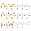 20Pcs 2 Colors Racking Plated Brass Clip-on Earring Findings KK-CJ0002-11-1
