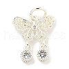 Brass Cubic Zirconia Pendants KKB-L215-036S-1