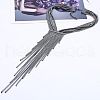 Alloy Crystal Rhinestone Tassel Long Necklaces for women FS-WG8A591-03-1