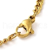 304 Stainlessa Steel Curb Chain Pendant Necklaces NJEW-H034-07G-3