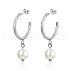 Mother's Day Jewellery 304 Stainless Steel Ring Half Hoop Earrings ZQ3356-1-1