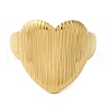 Ion Plating(IP) 304 Stainless Steel Heart Open Cuff Rings for Women RJEW-Z053-07G-2
