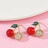 Brass Micro Pave Cubic Zirconia Stud Earrings EJEW-F895-27A-01G-2