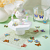  48Pcs 8 Colors Light Gold Tone Alloy Enamel Pendants ENAM-TA0001-89-7