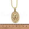 Brass Cubic Zirconia Pendant Necklaces for Women NJEW-U034-02A-G-5